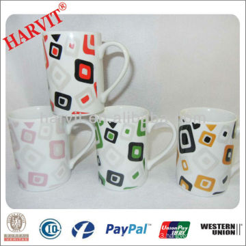11OZ Straight Decor Porcelain Cups/Personalized Porcelain Mugs/Ceramic Customised Mugs